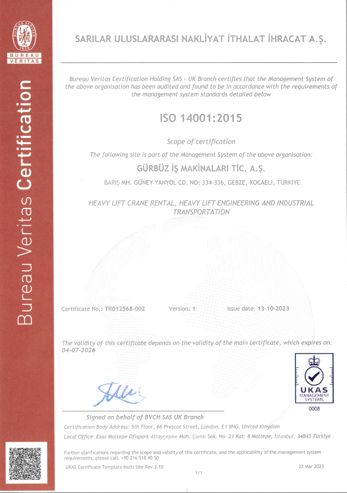 GURBUZ İŞ MAKİNELERİ_ISO14001_2015